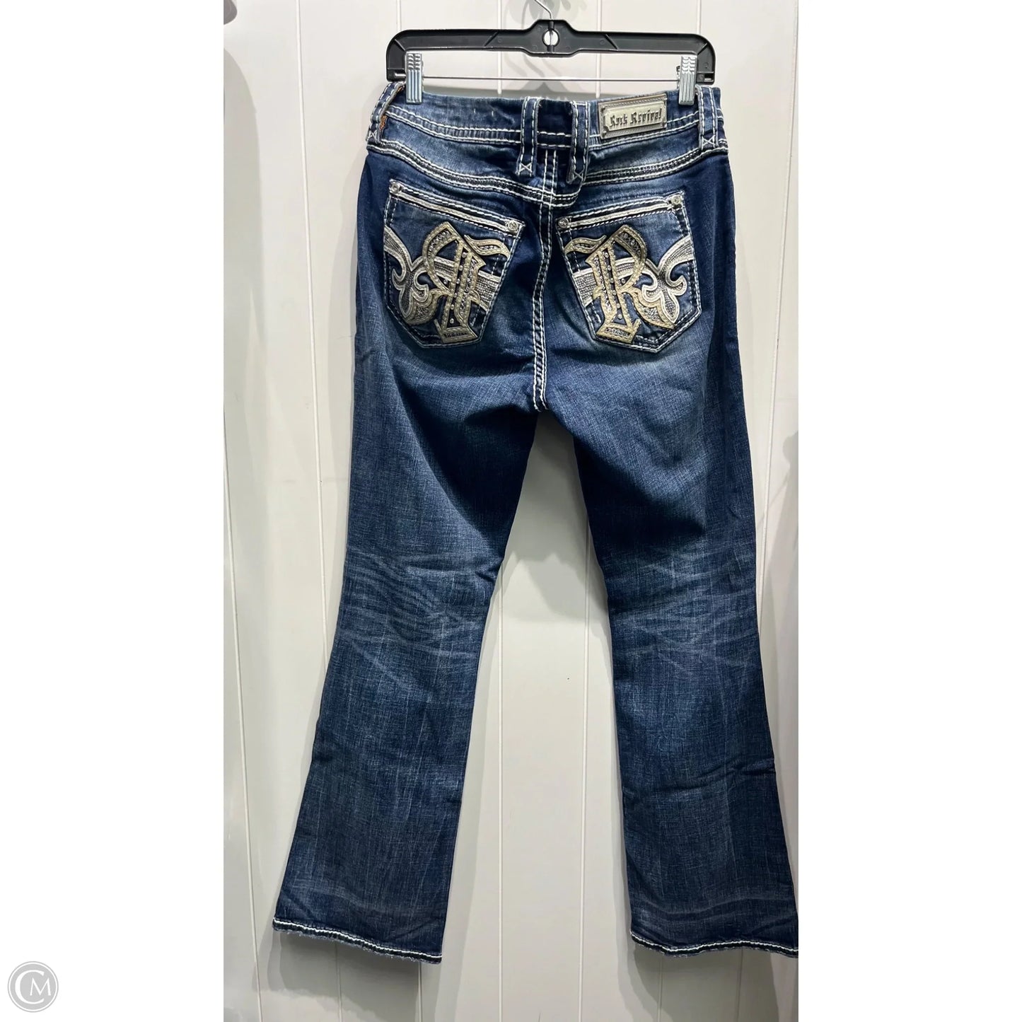 Jeans Boot Cut By Rock Revival In Blue Denim, Size: 10