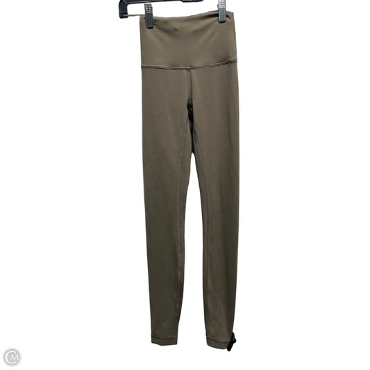 Athletic Leggings By Lululemon In Green, Size: 0