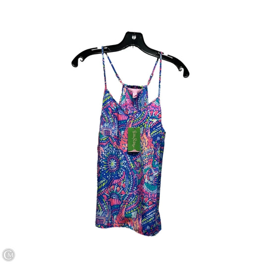 Top Sleeveless Designer By Lilly Pulitzer In Blue & Pink, Size: Xxs