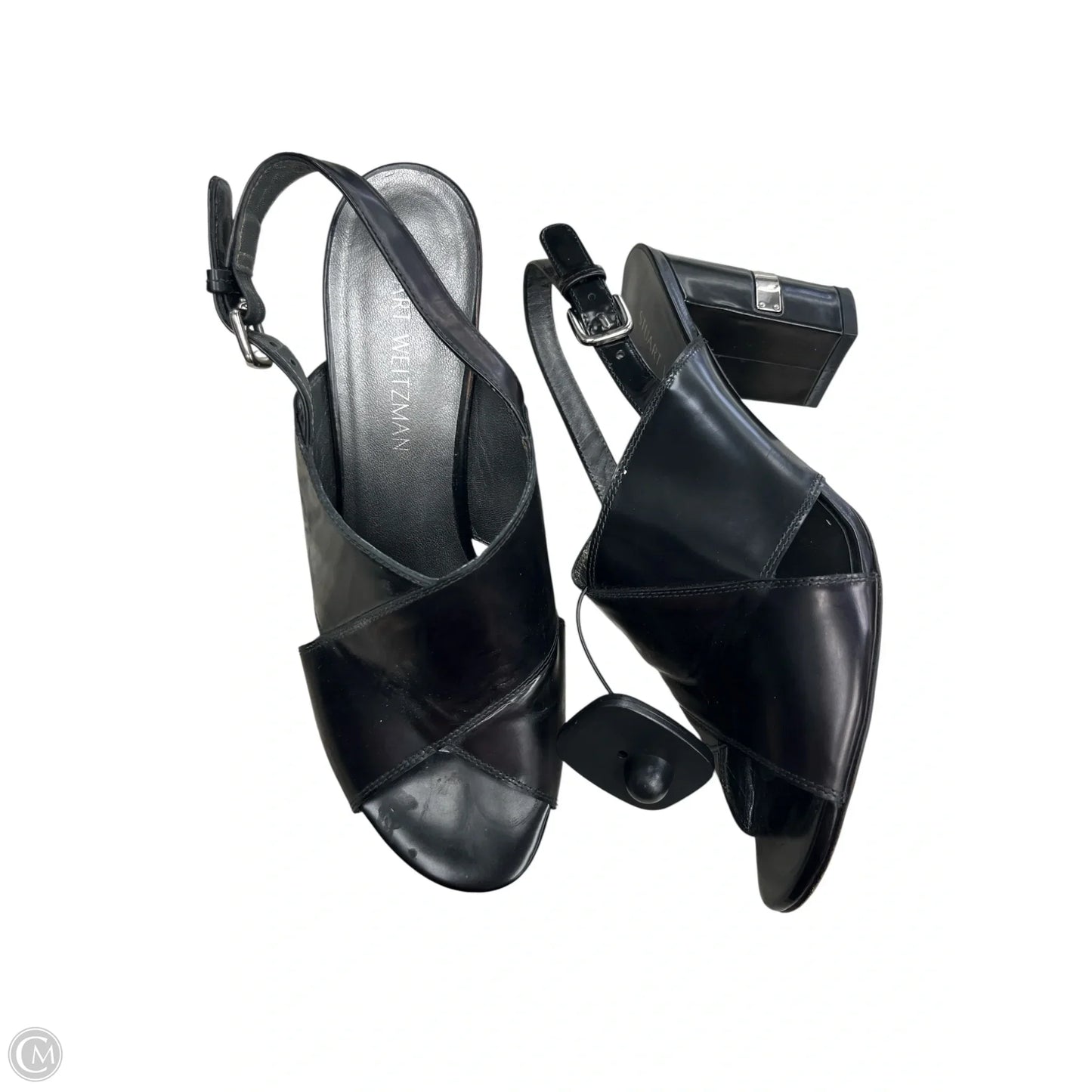 Sandals Designer By Stuart Weitzman In Black, Size: 9.5