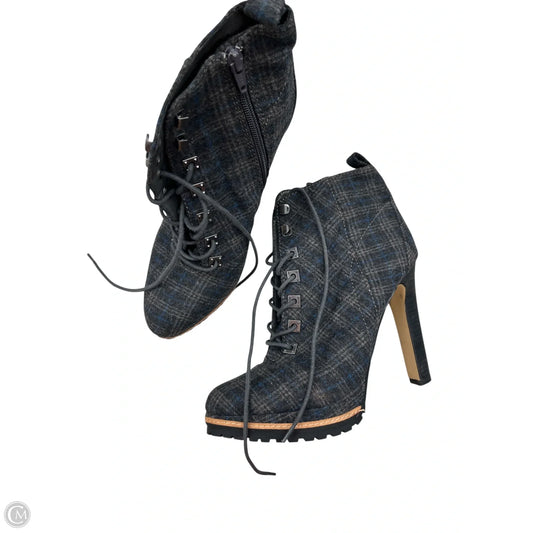 Boots Ankle Heels By Gianni Bini In Blue & Grey, Size: 9