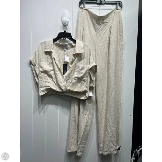 Pants Set 2pc By FASHION NOVA In Cream, Size: 1x