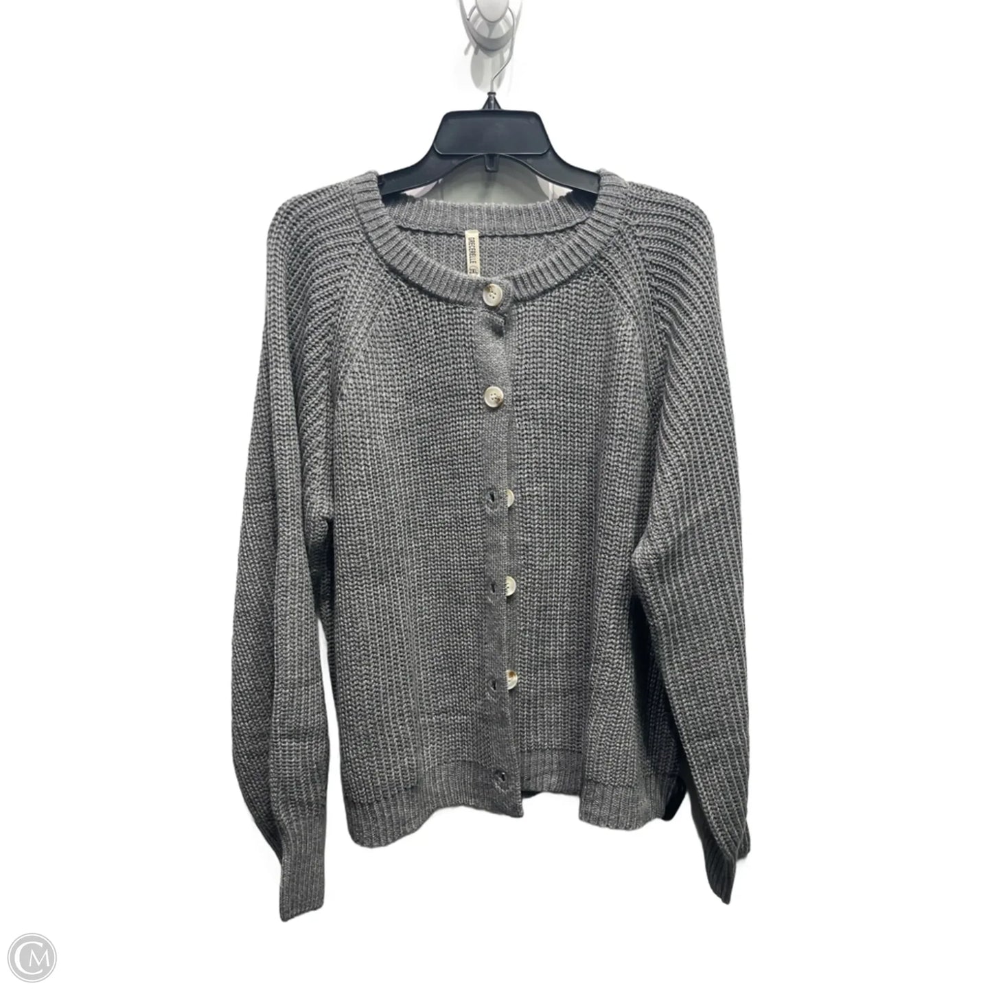 Sweater Cardigan By GRECERELLE In Grey, Size: 2x