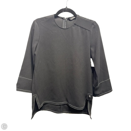 Top Long Sleeve By Zara Women In Black, Size: Xxs