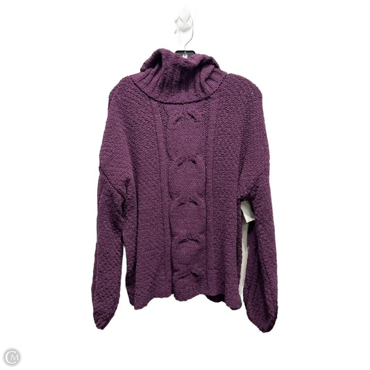 Sweater By Seven 7 In Purple, Size: M