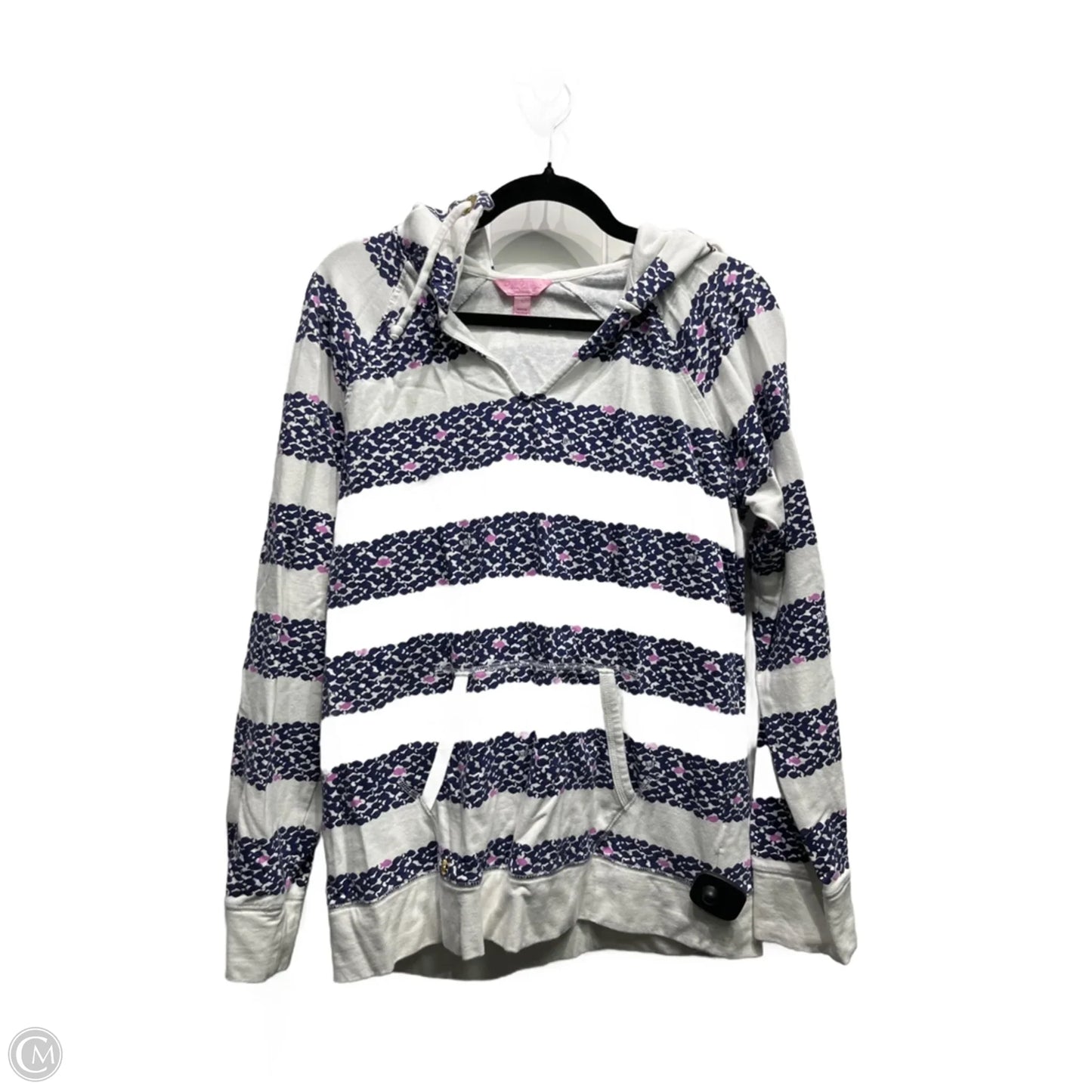 Sweater Designer By Lilly Pulitzer In Blue & White, Size: L
