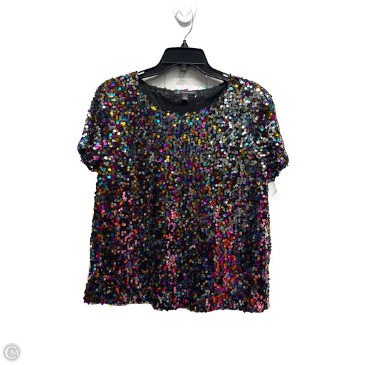 Top Short Sleeve By Inc In Black & Pink, Size: M