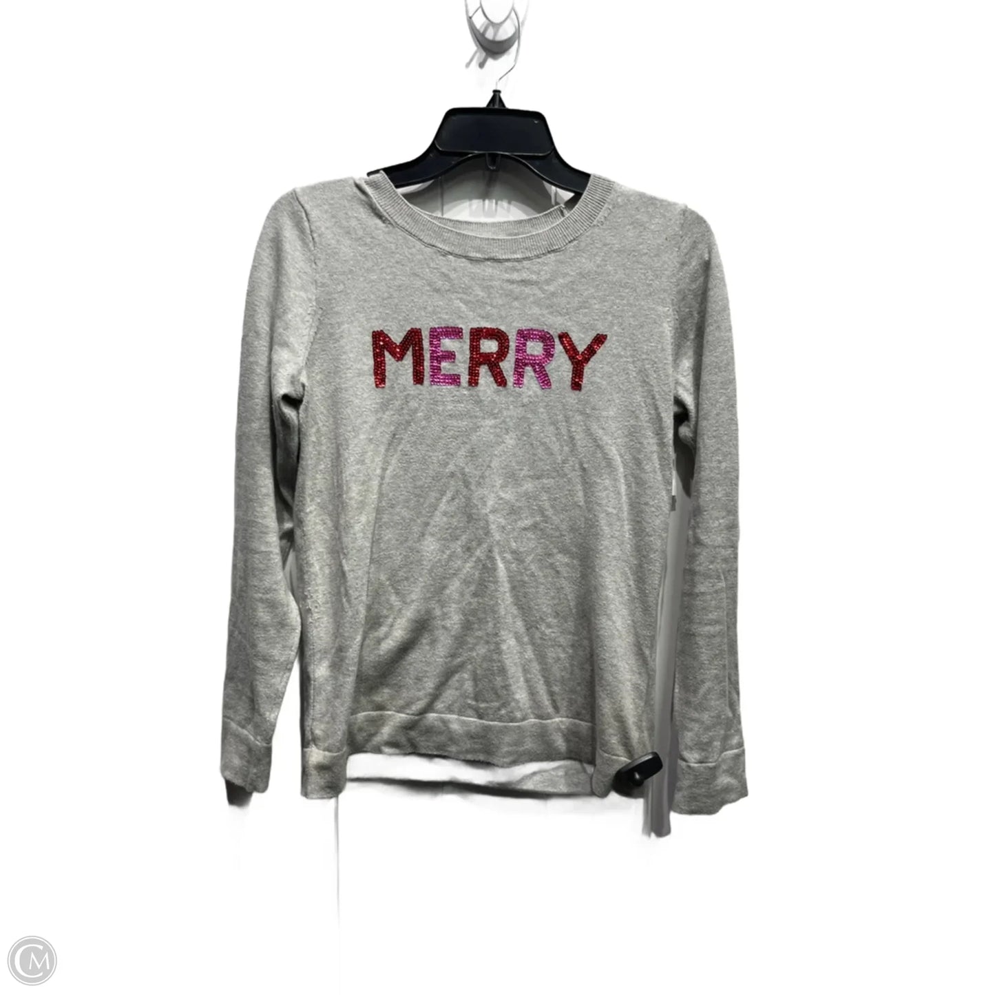 Sweater By J. Crew In Grey & Red, Size: Xs