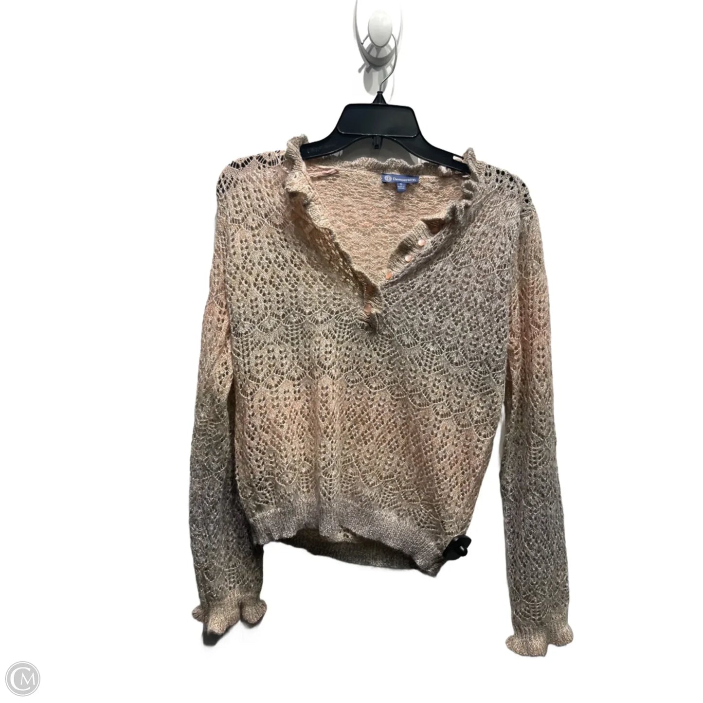 Sweater By Democracy In Orange & Tan, Size: S