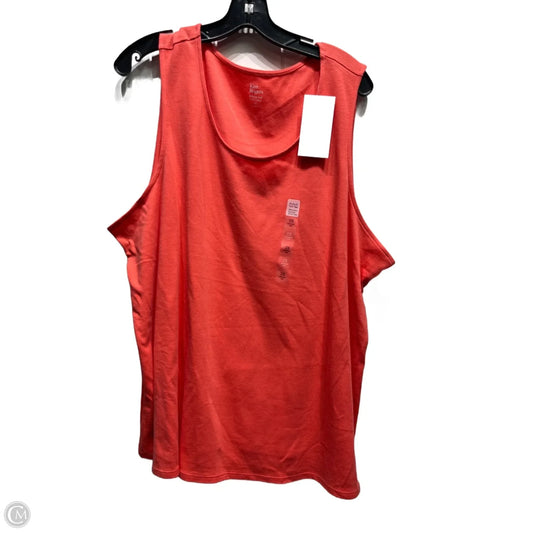 Top Sleeveless Basic By Kim Rogers In Coral, Size: 2x