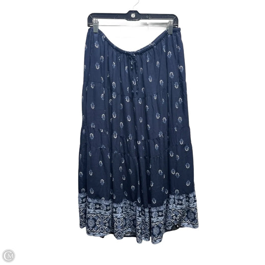 Skirt Maxi By Hollister In Navy, Size: Xl