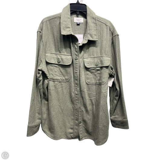 Jacket Fleece By American Eagle In Green, Size: M