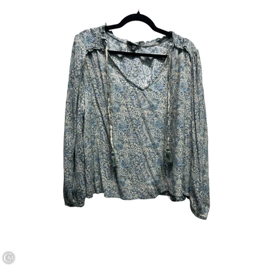 Top Long Sleeve Designer By Frye In Blue & Green, Size: Xl