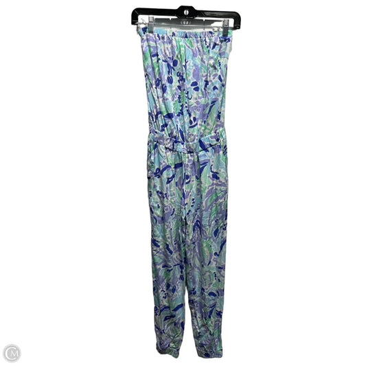 Jumpsuit Designer By Lilly Pulitzer In Blue & Purple, Size: Xs