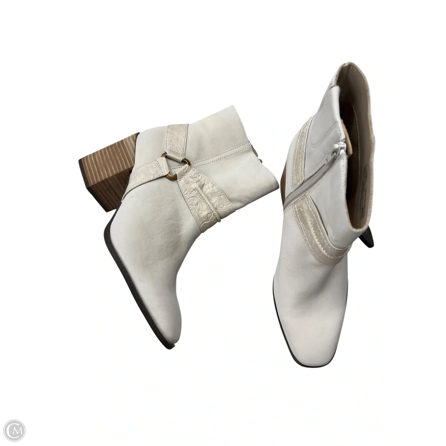 Boots Ankle Heels By Vionic In Cream, Size: 8.5