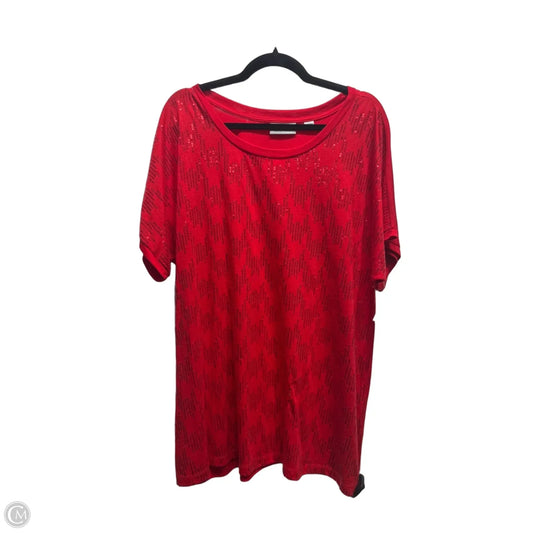 Top Short Sleeve By Avenue In Red, Size: 18