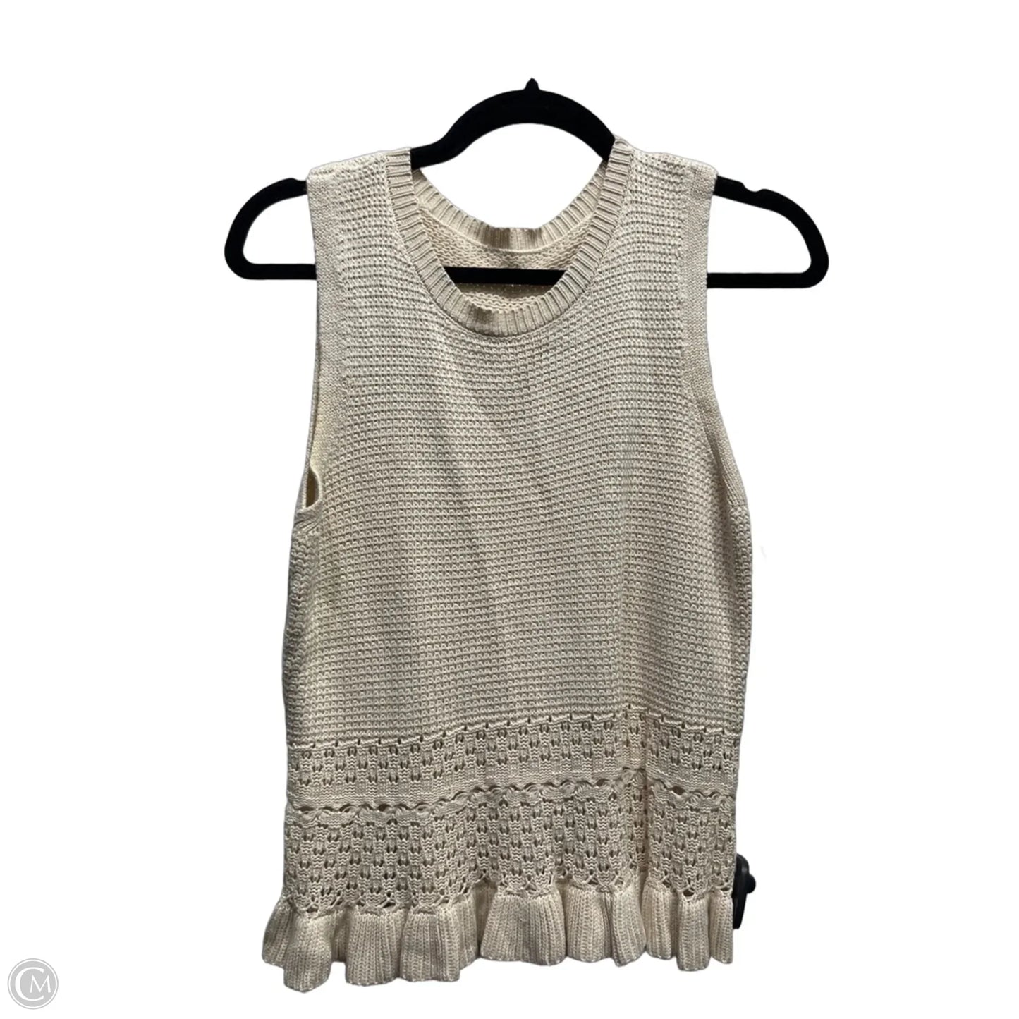 Top Sleeveless By Clothes Mentor In Tan, Size: S