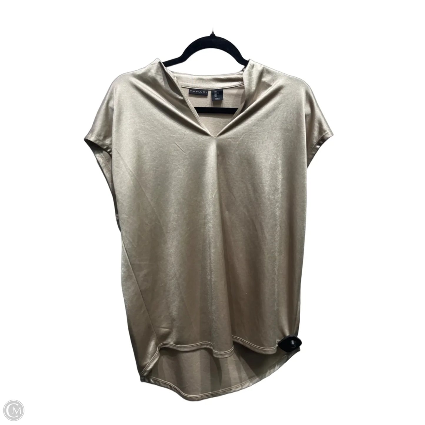 Top Sleeveless By Tahari In Gold, Size: L