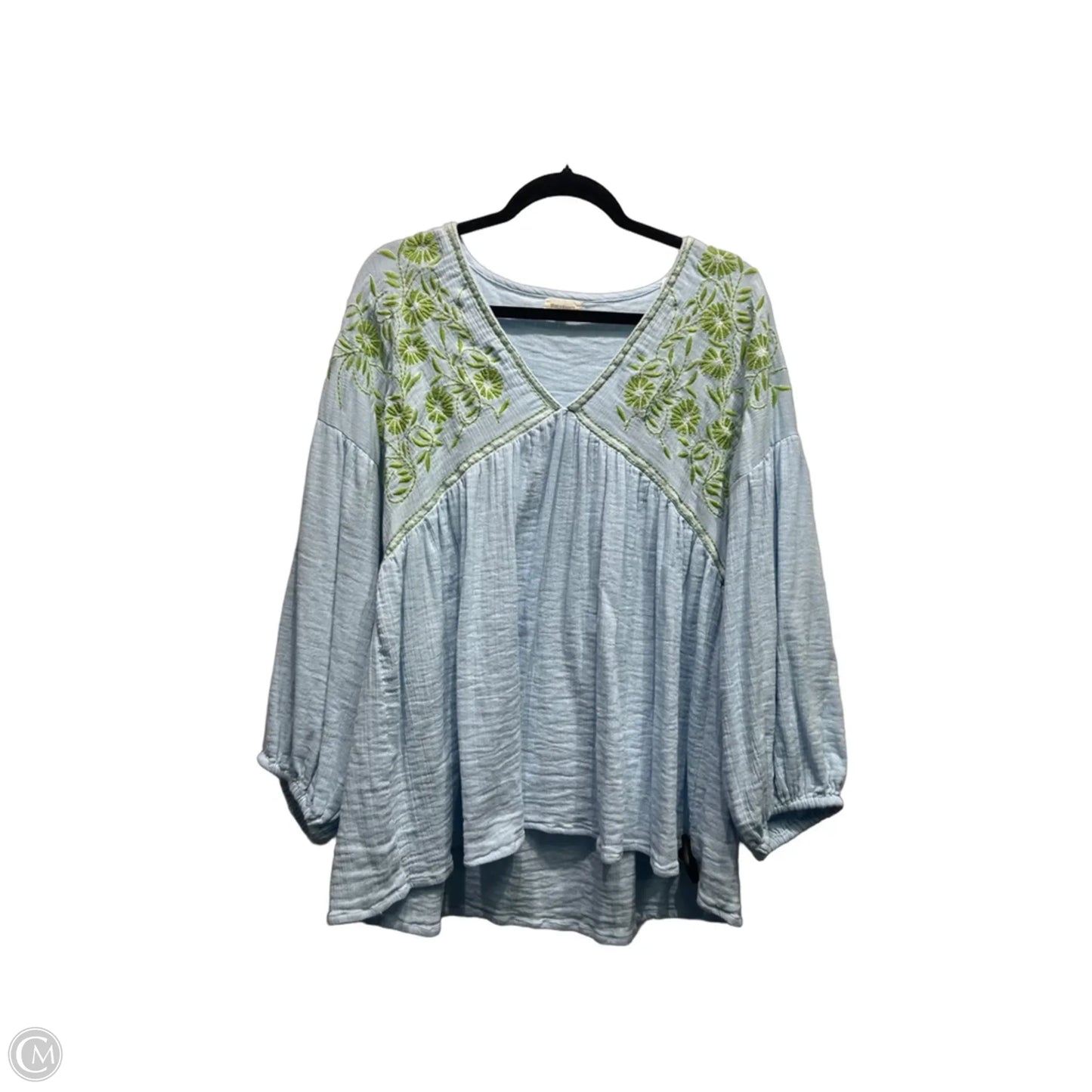 Top Long Sleeve By World Market In Blue & Green, Size: Xl