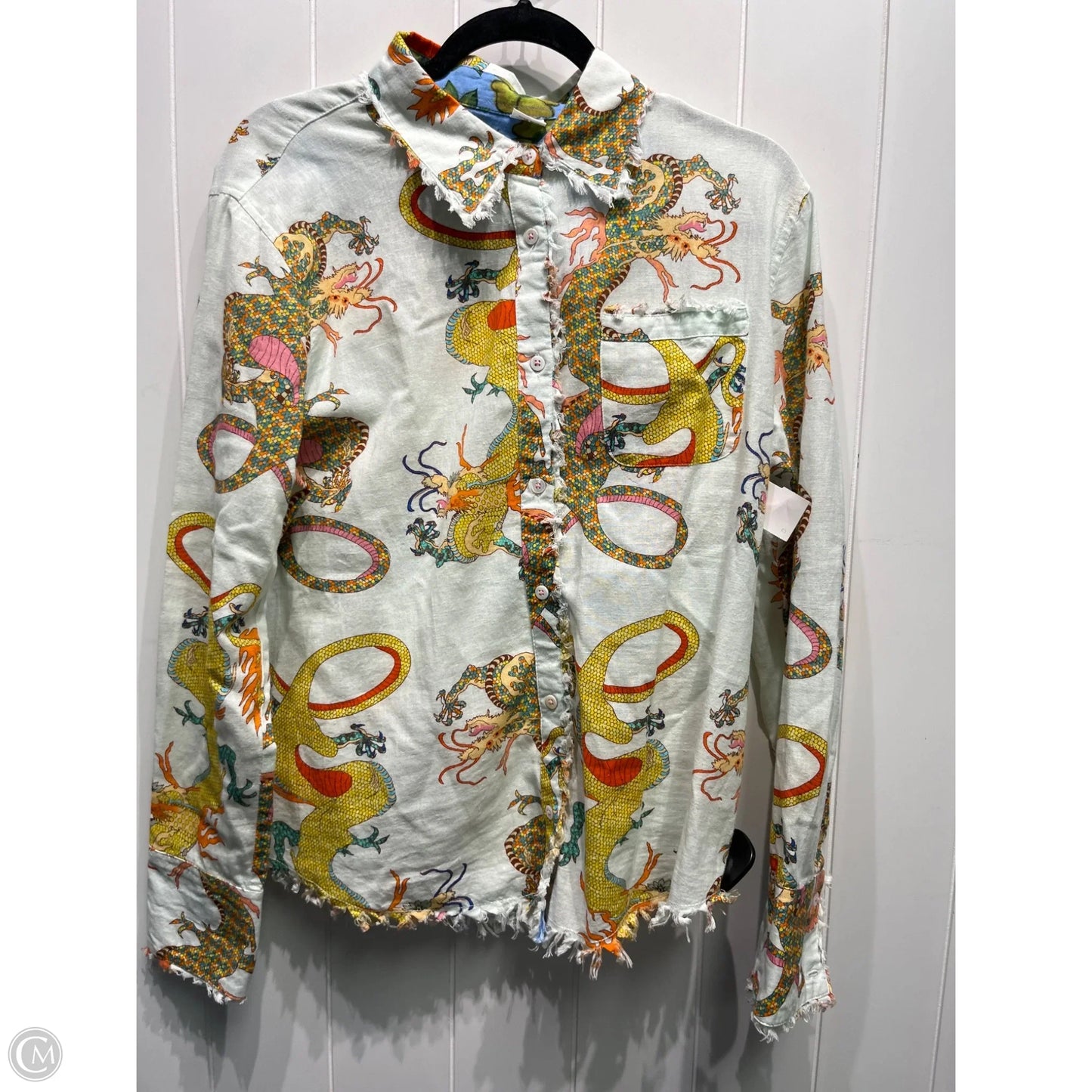 Top Long Sleeve By TIZZIE In Orange & Yellow, Size: L