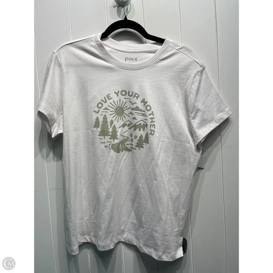Top Short Sleeve Basic By Pact In White, Size: L