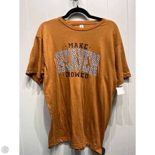 Top Short Sleeve By Tultex In Brown, Size: Osfm
