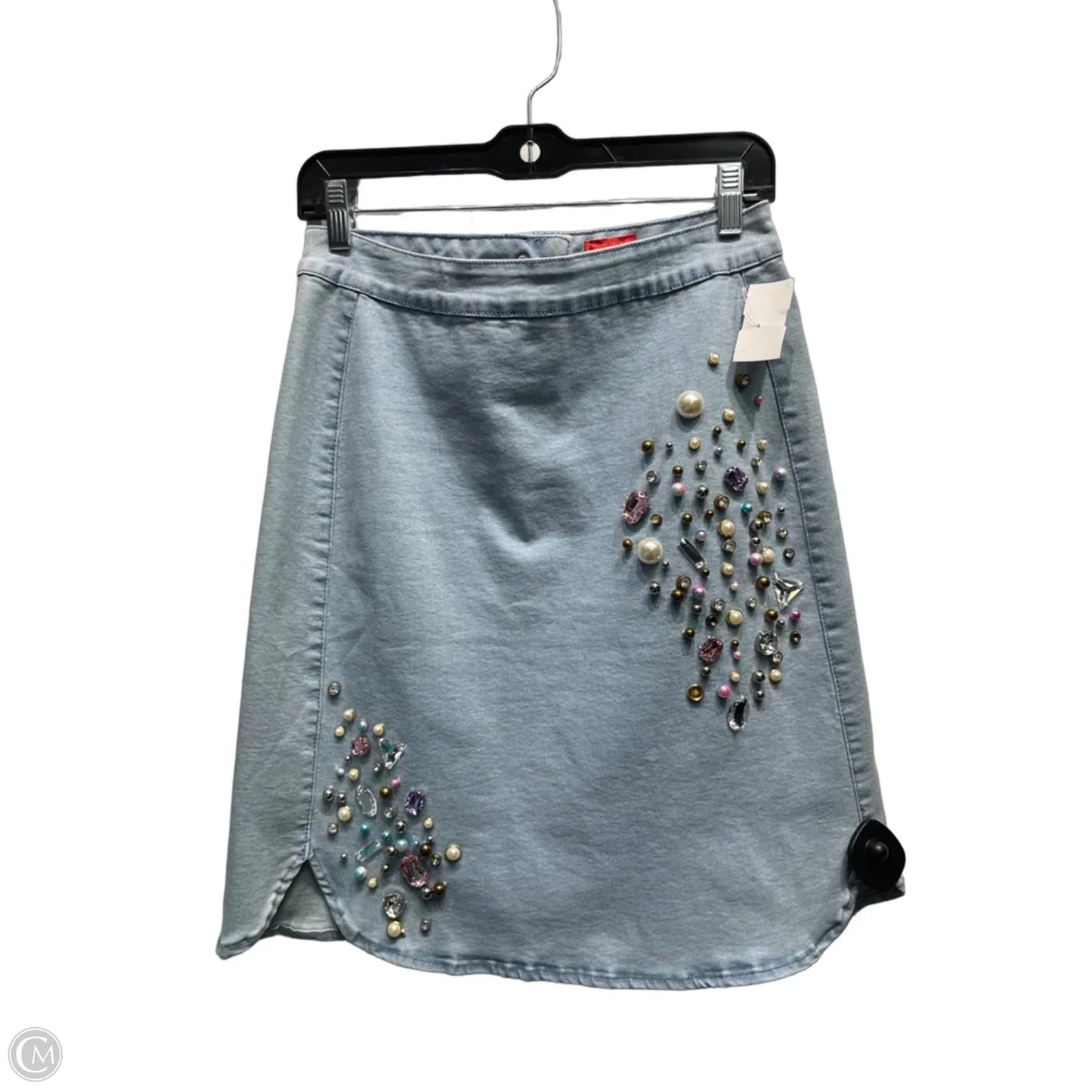 Skirt Midi By Christina In Blue Denim, Size: 4