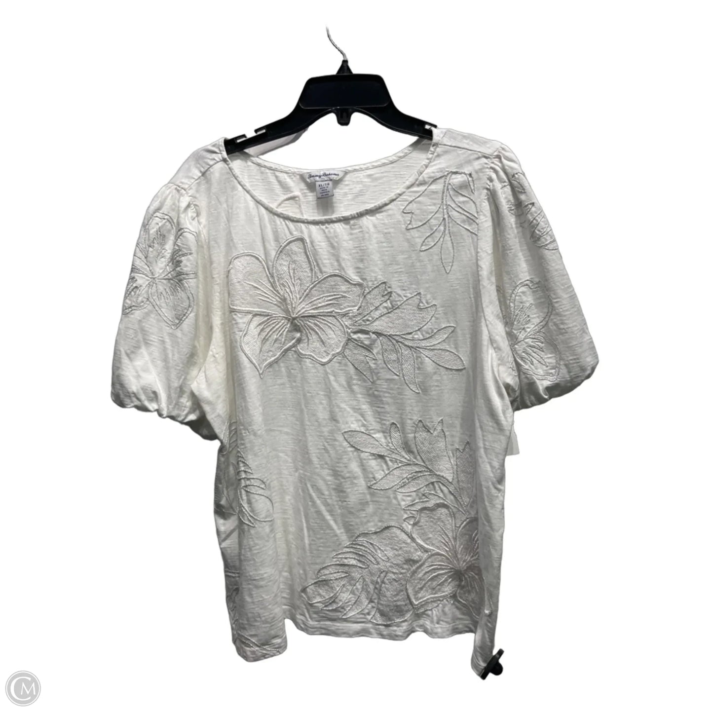Top Short Sleeve By Tommy Bahama In White, Size: Xl