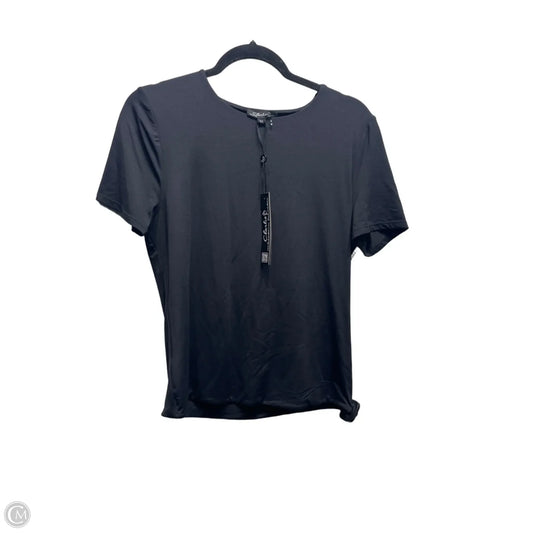 Top Short Sleeve By Charlie B In Black, Size: L