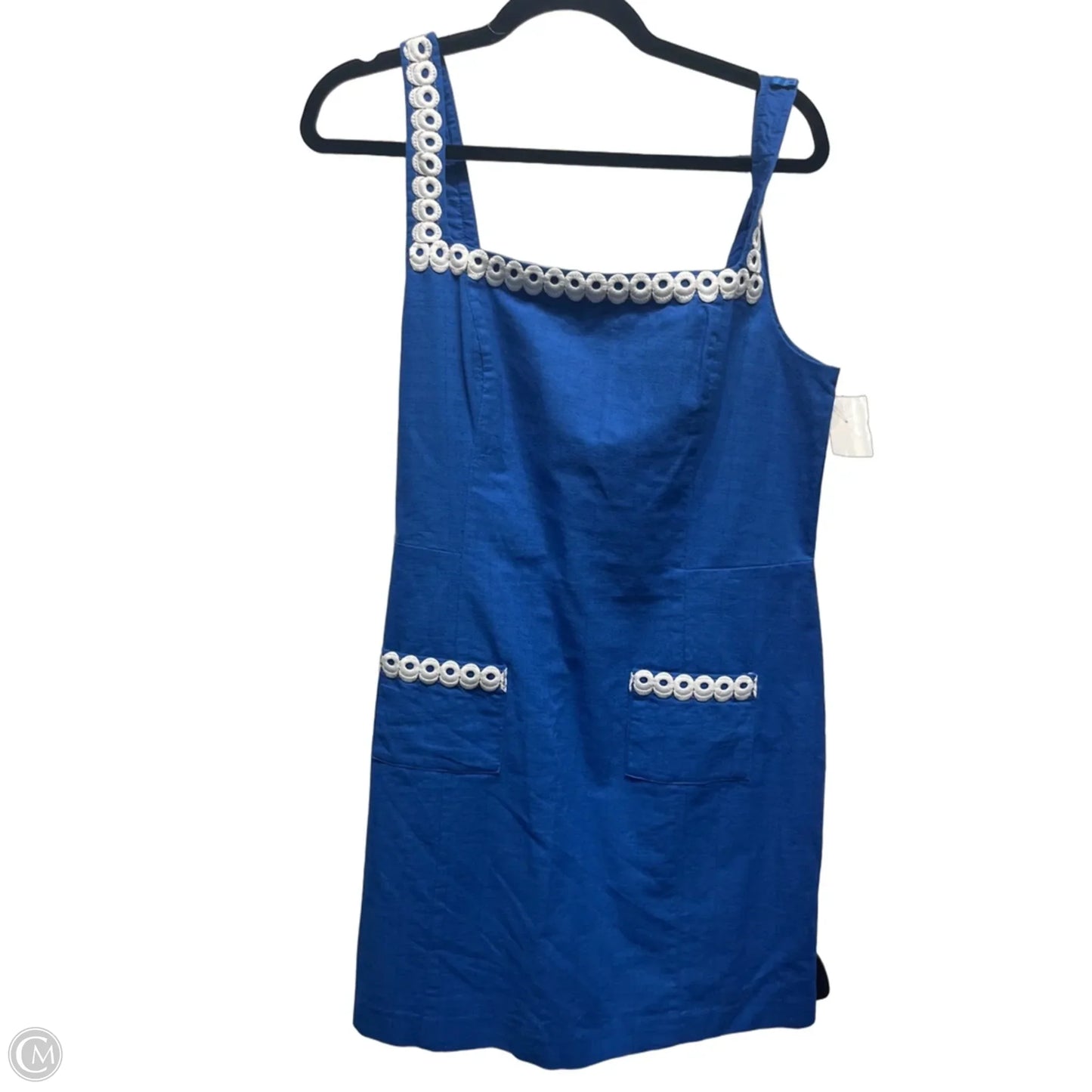 Romper Designer By Lilly Pulitzer In Blue & White, Size: 12