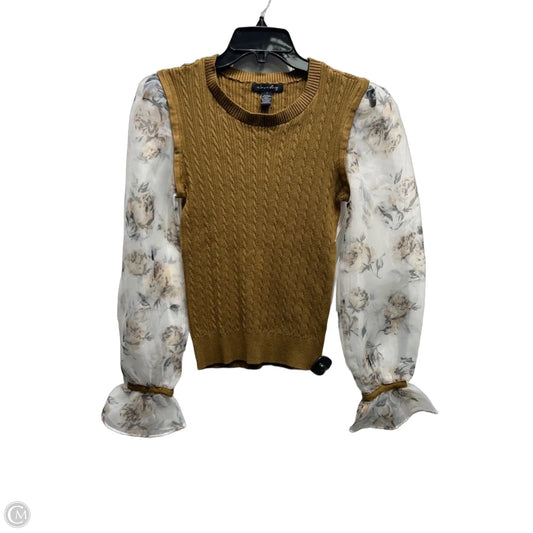 Top Long Sleeve By A Love Story In Tan, Size: S