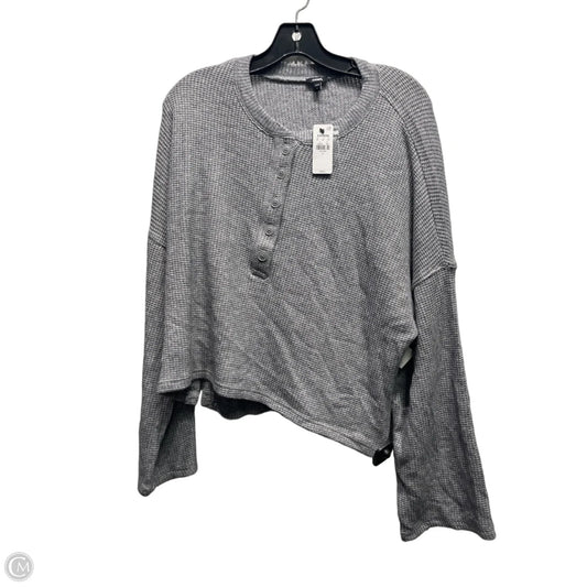 Top Long Sleeve By Express In Silver, Size: L