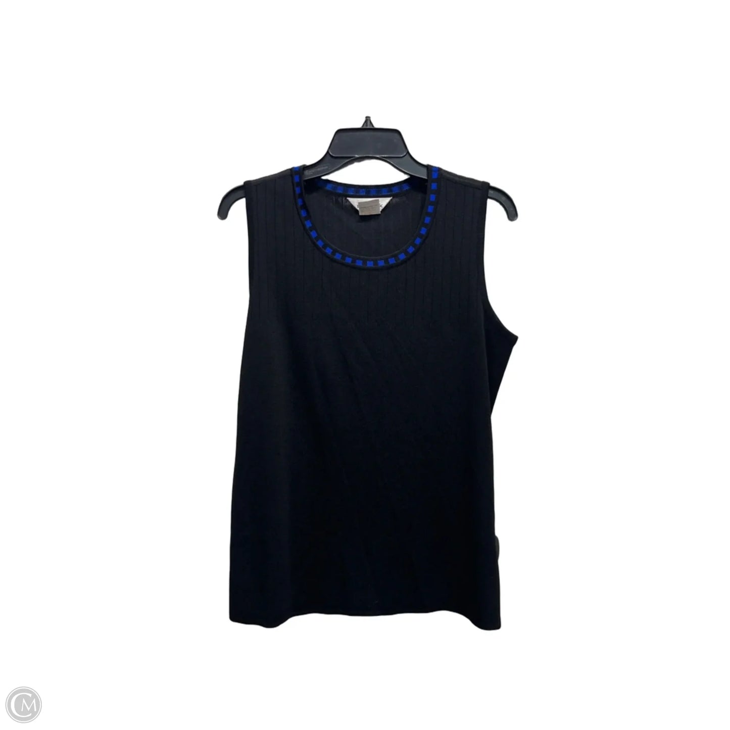 Top Sleeveless By Misook In Black, Size: L