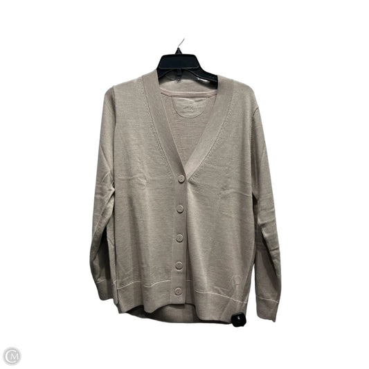 Sweater Cardigan By Clothes Mentor In Taupe, Size: M