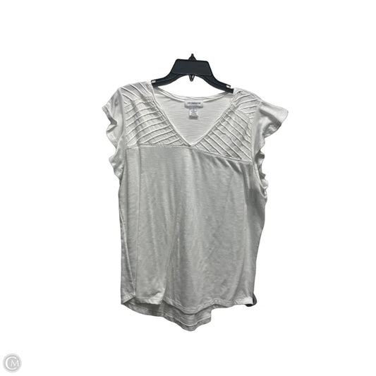 Top Short Sleeve Basic By Liz Claiborne In White, Size: Xl