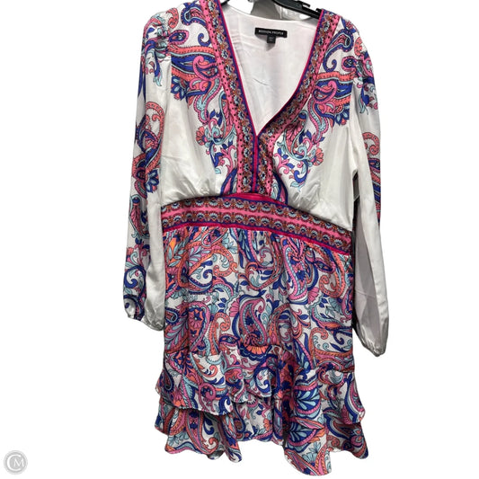 Dress Casual Short By Boston Proper In Blue & Pink, Size: L