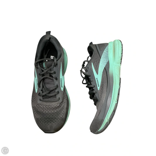 Shoes Athletic By Brooks In Green & Grey, Size: 8.5
