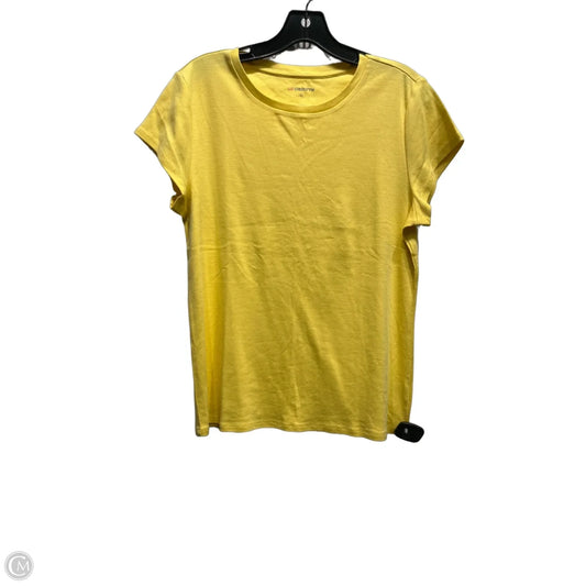 Top Short Sleeve Basic By Liz Claiborne In Yellow, Size: Xl
