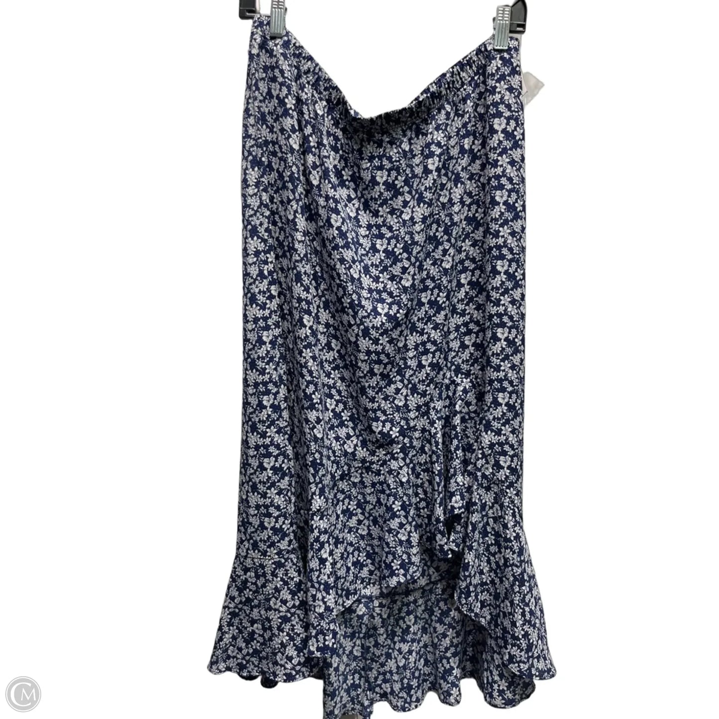 Skirt Maxi By Max Studio In Blue & White, Size: Xl