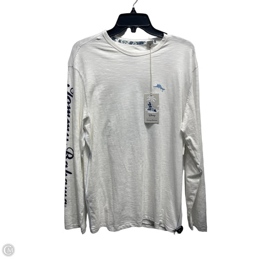 Top Long Sleeve By Tommy Bahama In Green & White, Size: S