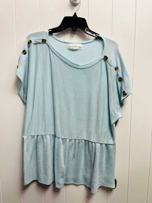 Blue Top Short Sleeve French Laundry, Size 2x
