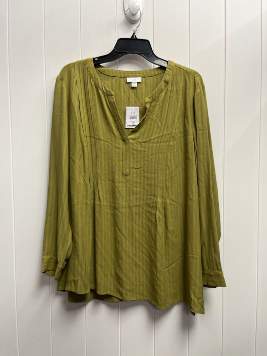 Top Long Sleeve By J. Jill In Green, Size: M