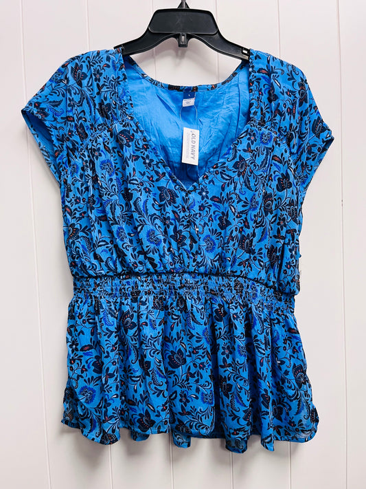 Blue Top Short Sleeve Old Navy, Size L