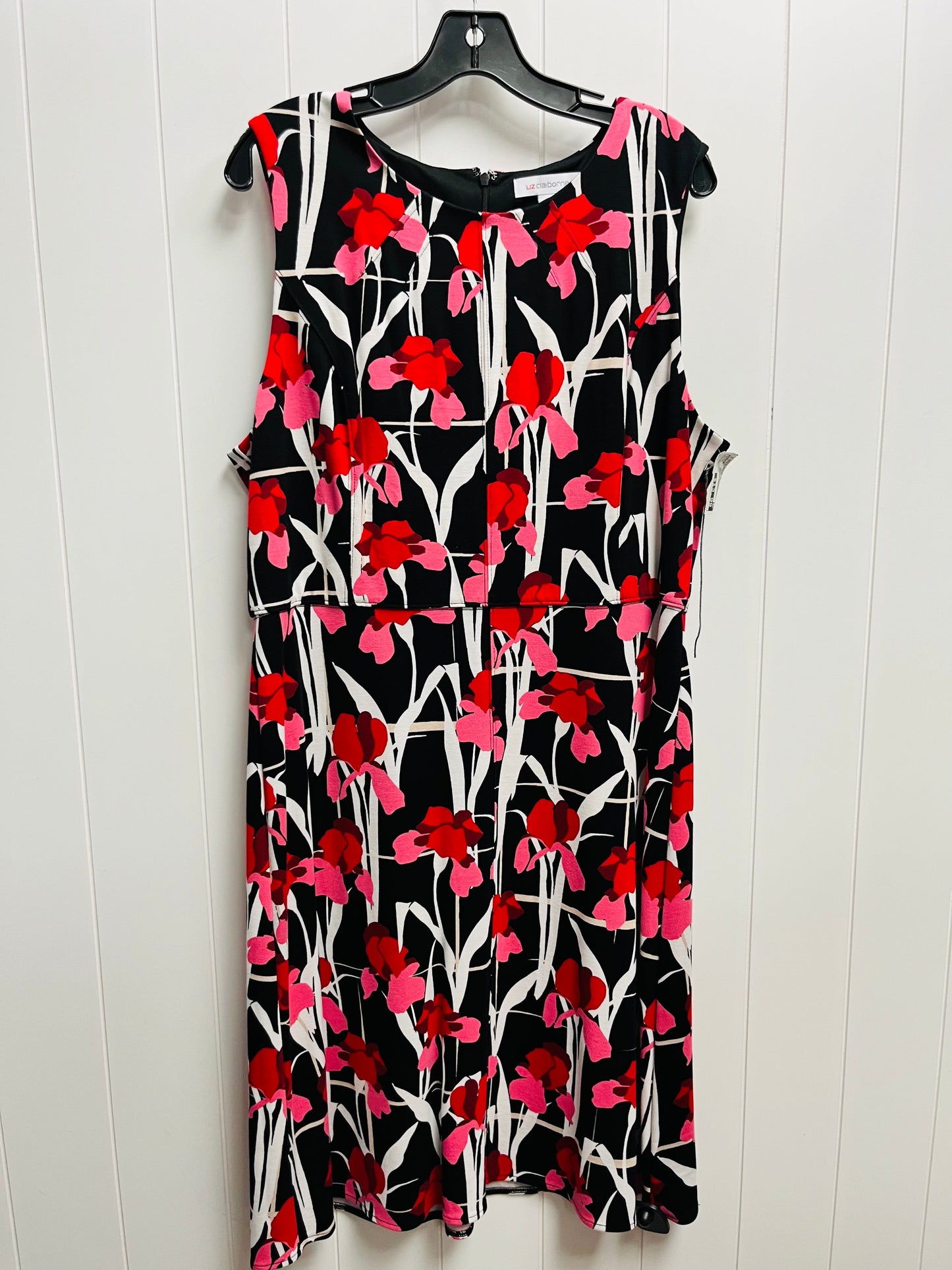 Pink & Red Dress Work Liz Claiborne, Size Xl