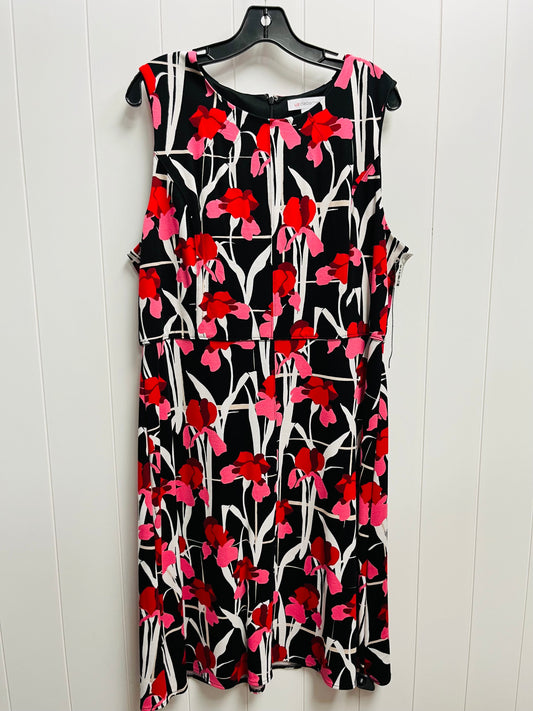 Pink & Red Dress Work Liz Claiborne, Size Xl