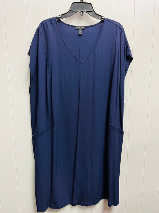 Navy Dress Casual Short Eileen Fisher, Size 3x