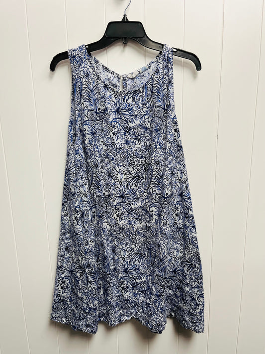 Blue Dress Casual Short Sigrid Olsen, Size Xl