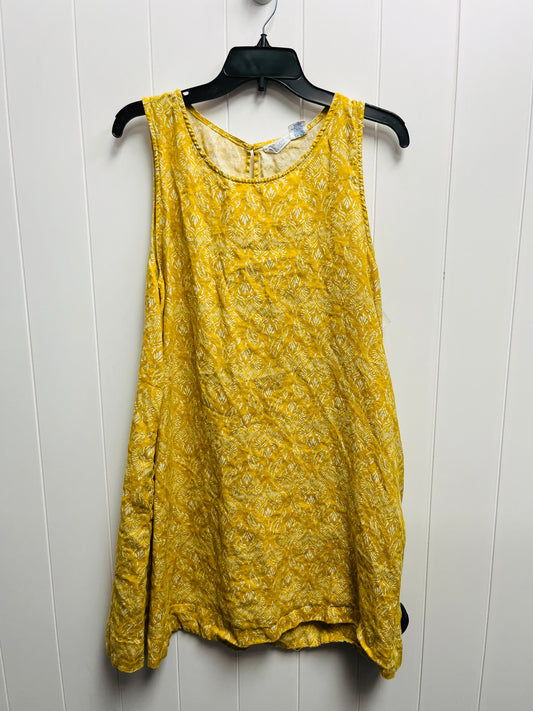 Yellow Dress Casual Short Sigrid Olsen, Size Xl