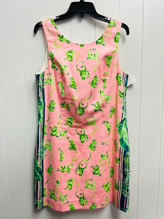 Dress Designer By Lilly Pulitzer In Green & Pink, Size: L