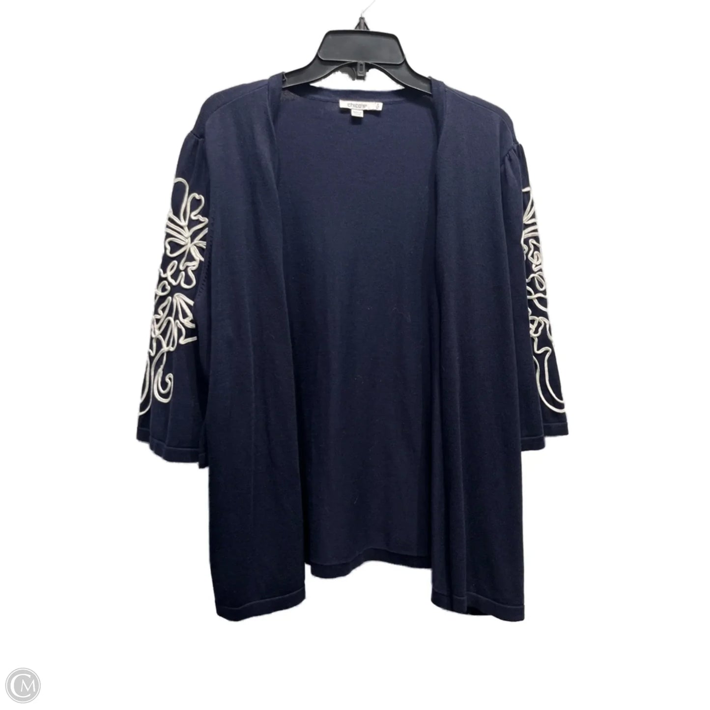 Sweater Cardigan By Chicos In Navy, Size: Xl